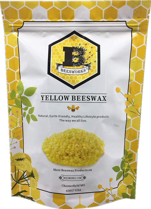 Beesworks Yellow Beeswax Pellets (3 lb) | 100% Pure, Cosmetic Grade, Triple-Filtered Beeswax for DIY Skin Care, Lip Balm, Lotion, and Candle Making