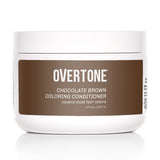 Overtone Haircare Color Depositing Conditioner - 8 oz Semi-permanent Hair Color Conditioner With Shea Butter & Coconut Oil - Chocolate Brown Temporary Cruelty-Free Hair Color (Chocolate Brown)