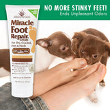 Miracle Foot Repair Cream, 4 oz Repairs Dry Cracked Heels and Feet, Diabetic-Safe, 60% Pure Ultra Aloe Moisturizes, Softens, and Repairs, Relief from Discomfort of Ingrown Toenails (2-Pack)