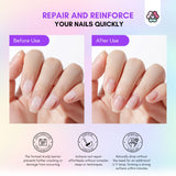 Saviland 3 Mins Instant Nail Repair Kit for Cracked Natural Nails: 60g Clear & White Dip Powder 21ml Nail Glue for Broken Nail Air Dry And Quick Fix for Home Salon Use