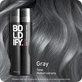 BOLDIFY Hair Fibers (28g) Fill In Fine and Thinning Hair for an Instantly Thicker & Fuller Look - Best Value & Superior Formula -14 Shades for Women & Men - GREY