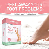 Soft Touch Foot Peel Mask - Pack of 2 Feet Peeling Masks for Dry, Cracked Heels & Calluses - Exfoliating Foot Mask Peel for Baby Soft Skin (Original)