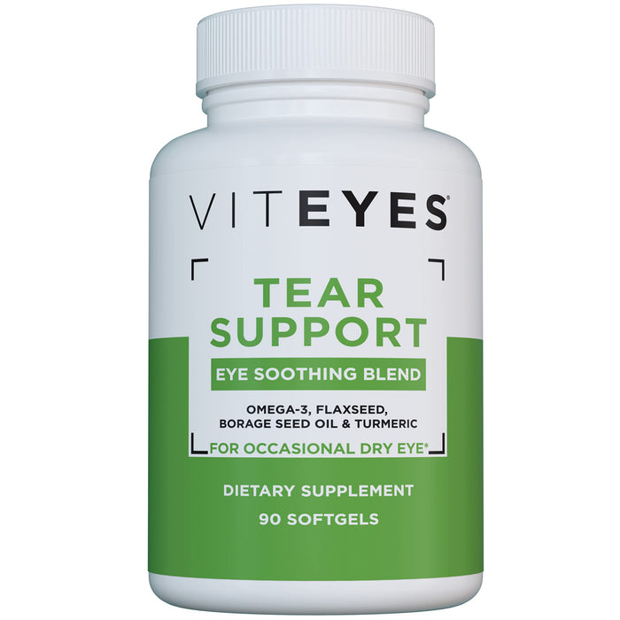 Viteyes Tear Support Eye Soothing Blend, Occasional Dry Eye Supplement, No Eye Drops, Redness Relief, Eye Vitamin, Allergy Support for Itchy Eyes, Omega-3 Fish Oil, 90 Softgels