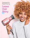 Wavytalk Ionic Hair Dryer Blow Dryer with Diffuser Concentrator Nozzles Comb and Holder for Easy Storage Negative Ions with Ceramic Technology as Salon Light and Quiet 1875W for All Hair Types