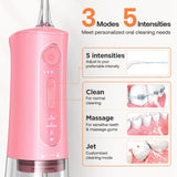 Bitvae Electric Toothbrush with Water Flosser, Portable Water Flosser for Teeth, Water Flosser Teeth Picks, 5 Modes Electric Toothbrush for Adult,Upgraded Water Dental flosser Picks, Quartz Pink