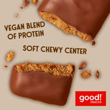 good! Snacks Vegan Cookie Dough Protein Bar | Gluten-Free, Plant Based, Low Sugar, Kosher, Soy Free, Non GMO | 15g Protein (12 Bars)