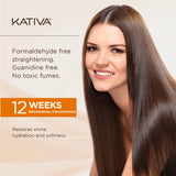 Kativa Brazilian Straightening Kit, 12 Weeks of Home Use Professional Straightening, with Organic Argan Oil, Shea Butter, Keratin & Amino Acids, for Straighter, Softer and Shinier Hair, All Hair Types