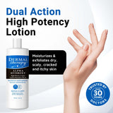 Dermal Therapy Alpha Hydroxy High Potency Lotion - Moisturizing and Exfoliating Treatment for Scaly, Flaky, Dry Skin | 10% Urea and 10% Lactic Acid | 16 fl. oz