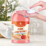 Bastion Pink Grapefruit Foaming Antibacterial Hand Soap Refill 1 Gallon (128 oz) Refreshing Pink Grapefruit Scent Bulk Hand Soap-Made In The USA.