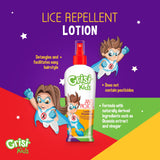 Grisi Kids Lice Repel Lotion, Repellent Lotion, Assists in Prevent the Appearance of lice with Quassia Extract and Vinegar, 2-Pack of 10.14 FL Oz, Bottles.