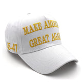 Trump 2024 Hat 45-47 MAGA Hat Make America Great Again Donald Trump Slogan with USA Flag Embroidery Adjustable Baseball Cap