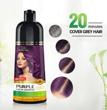 Herbishh Hair Color Shampoo for Gray Hair – Magic Hair Dye Shampoo – Colors Hair in Minutes–Long Lasting–500 Ml–3-In-1 Hair Color–Ammonia-Free | Herbishh (Purple)