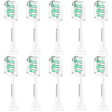 Aoremon Replacement Heads for Philips Sonicare Electric Toothbrush Compatible with Sonicare 2 Series C2 C1 Brush head and for all Sonicare Click-on Toothbrush Modles, 10 Pack