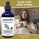 PURA D'OR Organic Cedarwood Essential Oil (4oz with Glass Dropper) 100% Pure & Natural Therapeutic Grade for Hair,Body,Skin,Aromatherapy Diffuser,Relaxation,Massage,Relief,Odors,Home,DIY Soap