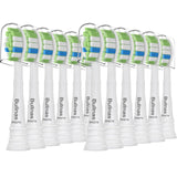 Bullnas Replacement Toothbrush Heads Compatible with Philips Sonicare, W Brush Head for Phillips Sonicare C-1 C-2 4100 5100 5300 6100 Electric Toothbrushes, White, 12 Count