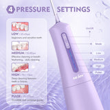 Water Flosser with 300mL/10.1oz Tank 4 Modes 6 Jet Tips,Dental Oral Irrigator for Home and Travel for Oral Care,USB Rechargeable Cordless Water Dental Picks for Teeth Cleaning,IPX7 Waterproof