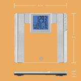 Weight Watchers Scales by Conair Scale for Body Weight, Digital Bathroom Scale with Body Fat and BMI in Large Display Clear