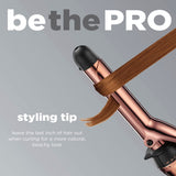 CONAIR INFINITIPRO Rose Gold Titanium 1-Inch Curling Iron, 1-inch barrel produces classic curls – for use on short, medium, and long hair