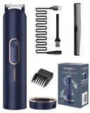 PRITECH Manscape Groin Hair Trimmer, Rechargeable Shavers for Men, Electric Razor for Men, Waterproof Body Trimmer, Pubic Hair Trimmer with Standing Recharge Dock(Night Blue)