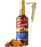 Pumpkin Spice Syrup for Coffee 25.4 Ounces | Torani Pumpkin Spice Syrup with Little Squirt Syrup Pump