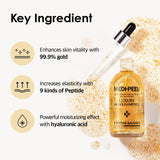 Pure Gold 24K Ampoule 3.38 fl.oz / 100ml | 99.9% 24K Pure Gold All in One Ampoule, 5 Revitalizing Extracts To Minimize Moisture Loss, Brightens | Korean Skincare, For All Skin Types