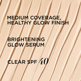 IT Cosmetics CC+ Nude Glow Lightweight Foundation + Glow Serum with SPF 40 - With Niacinamide, Hyaluronic Acid & Green Tea Extract - Fair Light - 1.08 fl oz