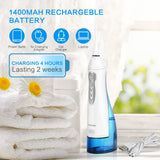 TOVENDOR Electric Water Flosser, Cordless Dental Oral Irrigator - 3 Modes, 3 Tips for Family Hygiene (300ML, Waterproof Waterflosser)