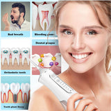 Water Dental Flosser Teeth Pick, Portable Cordless 300ML Rechargeable Travel Irrigation Cleaner IPX7 Waterproof Electric Professional Flossing Teeth Cleaning for Teeth Cleaning