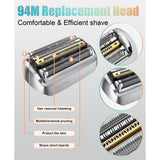 94M Replacement Shaver Head Compatible with Braun 9 Series Foil Shaver 9477cc,9330s,9465cc,9460cc,9419s,9390cc,9385cc