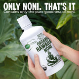 Healing Noni - 1-Pack Plastic Bottle 32oz - 100% Pure Hawaiian Organic Noni Juice - All-Natural Unsweetened Fresh Fruit - Farm Direct - USDA Certified