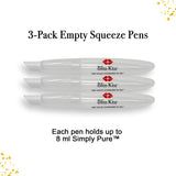 Bliss Kiss Refillable Empty Squeeze Cuticle Pens, perfect for holding Simply Pure Nail & Cuticle Oil - 3 Pack