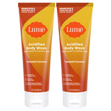 Lume Acidified Body Wash - 24 Hour Odor Control - Removes Odor Better than Soap - Moisturizing Formula - Formulated Without SLS or Parabens - OB/GYN Developed - 8.5 ounce (Pack of 2) (Toasted Coconut)