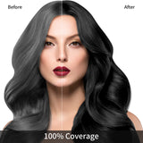 KINGMING Black Hair Dye Shampoo for Gray Hair 3 in 1 - Champu Con Tinte Para Canas- Herbal Ingredients Instant Color Shampoo Hair Dye for Women & Men 100% Coverage Shampoo 500ml【Black】