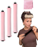 Heatless Hair Curler Overnight Heatless Curls Blowout Rods Headband Blow out Hair Rollers Velvet Rods for Long Hair No Heat Curlers Curling Rods Hair Wrap for Sleep Curls Styling Tools Pink