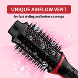 FSNEY Hair Dryer Brush Blow Dryer Brush in One, One-Step Styler Volumizer with Negative Ion Anti-frizz Ceramic Titanium Barrel Hot Air Hair Straightener Brush