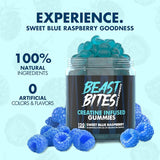 BEAST BITES Creatine Infused 150 Gummies Sweet Blue Raspberry