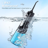 Cordless Water Dental Flosser Teeth Cleaner, INSMART Professional 300ML Tank DIY Mode USB Rechargeable Dental Oral Irrigator for Home and Travel, IPX7 Waterproof 4 Modes Irrigate for Oral Care Blue