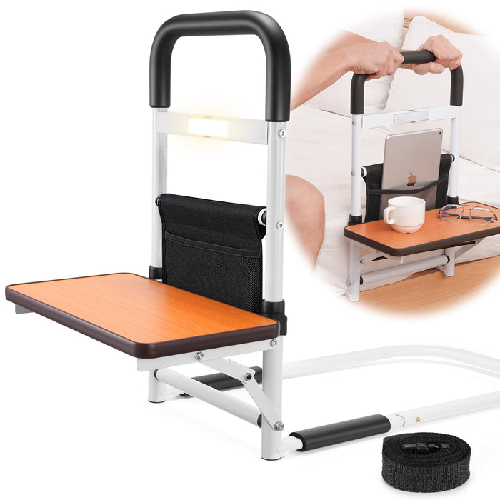 ONLYCARE Bed Rails for Elderly Adults Safety with Motion Sensor Light, Height Adjustable Bed Assist Rail with Storage Bag & Foldable Desk, FSA or HSA Eligible, Fit King, Queen, Full, Twin