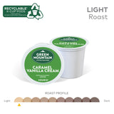 Green Mountain Coffee Roasters Caramel Vanilla Cream Coffee, Keurig Single-Serve K-Cup pods, Light Roast, 96 Count (4 Packs of 24)