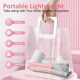 Water Dental Flosser Teeth Cleaner Pick, H2ofloss Cordless Portable Oral Irrigator,5 Mode IPX7 Waterproof Teeth Picks 300ML Rechargeable WaterFlosser for Home Travel (Pink)