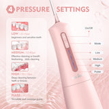 Water Flosser with 300mL/10.1oz Tank 4 Modes 6 Jet Tips,Dental Oral Irrigator for Home and Travel for Oral Care,USB Rechargeable Cordless Water Dental Picks for Teeth Cleaning,IPX7 Waterproof