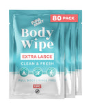 Shower Wipes, PiPA MiNT 80 Individually Wrapped Body Wipes for Women and Men, Mini Travel Essentials, After Gym Bathing Wipes, Camping Shower, Outdoors Sports, Shower Wipes for Adults No Rinse 12"x8"