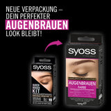 Syoss Eyebrow Kit Eyebrow Colour 4-1 Dark Brown Level 3 (17 ml), Eyebrow Colouring for a Natural Look and a Long Lasting Result