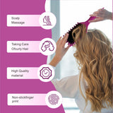 Curl Defining Brush, Curly Hair Brush Curl Brush for Curly Hair, Curl with Prongs Define Styling Brush, Shaping and Defining Curls For Women Men Less Pulling and Curl Separation (Deep Purple)