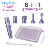 SCHICK HYDRI SILK Perfect Finish Trimmer, 8-in-1 Grooming Kit for Women