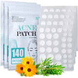 Acne Patch Pimple Patch, 4 Sizes 420 Patches Acne Absorbing Cover Patch, Hydrocolloid Invisible Acne Patches For Face Zit Patch Acne Dots Tea Tree, Calendula Oil - 3 Pack