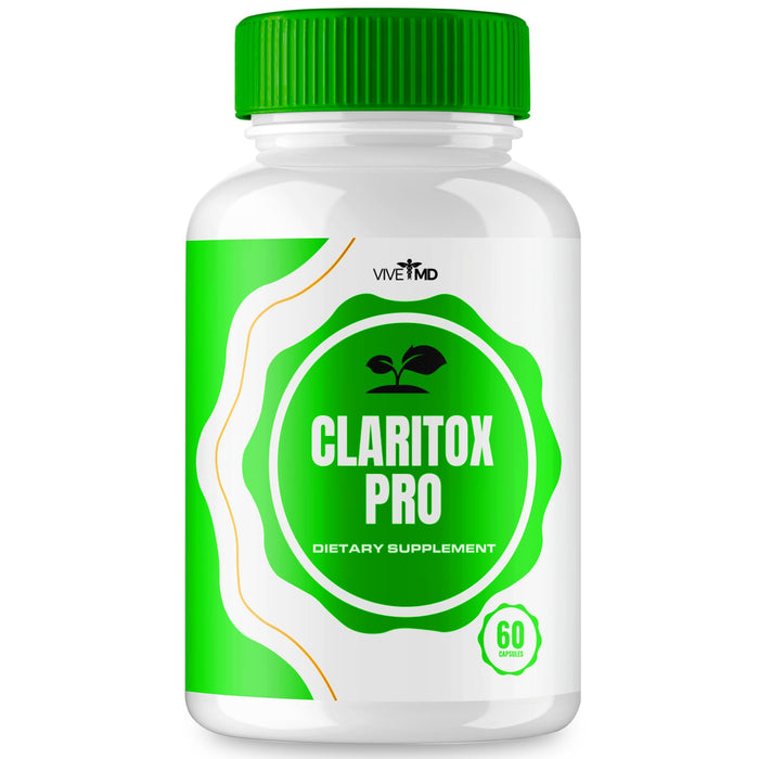 VIVE MD Claritox Pro for Vertigo Capsules, Claritox Pro for Vertigo Reviews, ClaritoxPro for Vertigo Support Supplement, Maximum Strength Nootropic Dietary Formula Pills (60 Capsules)