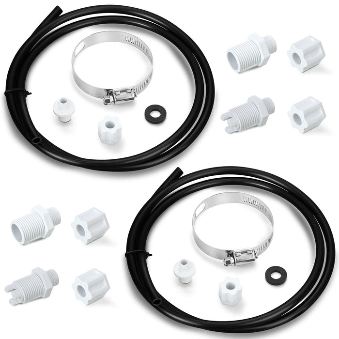 Tondiamo 2 Sets Offline Chlorinator Feeder Replacement Parts Kit Compatible with Cl220 Cl200 - with Saddle Clamp, Hose Tubing, Check Valve & Inlet Coupling for Easy DIY Repair
