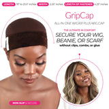 MILANO COLLECTION Wig Grip Cap for Women, Adjustable Wig Cap with Headband, Non-Slip Wig Gripper to Keep Wigs Lace Front In Place, 2 Pack, Chocolate Brown