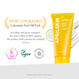 Aprilskin Calendula Peel Off Pore Minimizing Facial Mask | Vegan | Blackhead Remover, Exfoliating, Deep Cleansing | PHA BHA | Korean Skin Care | K Beauty | 3.52 oz